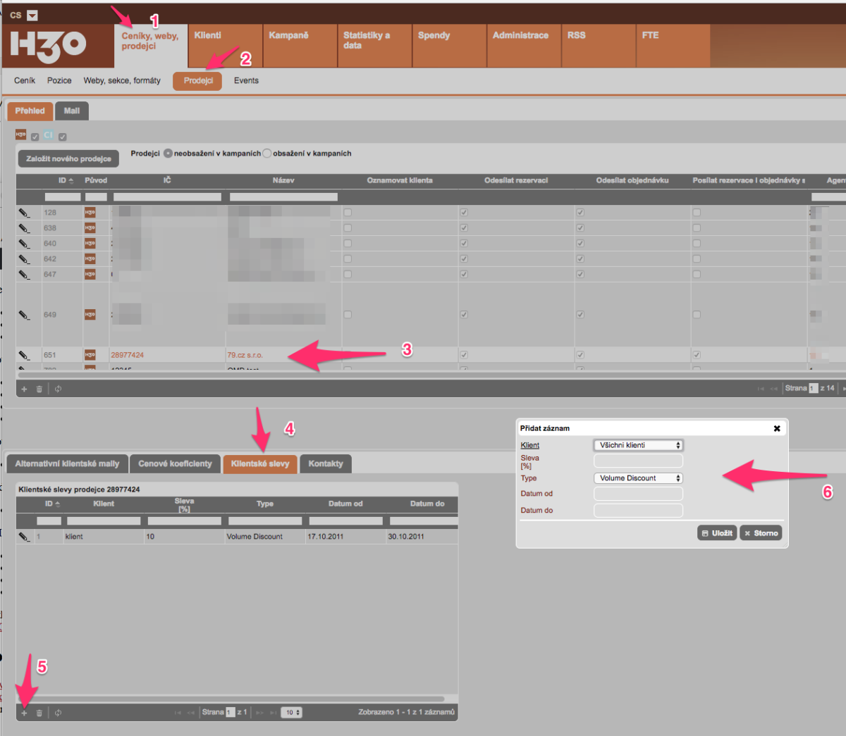 Jak zadat do H3.0 klientskou slevu?