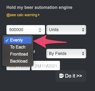 Typ rozdělení jednotek
