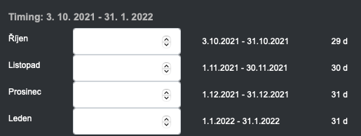 Měsíční plánování v modulu Special planning