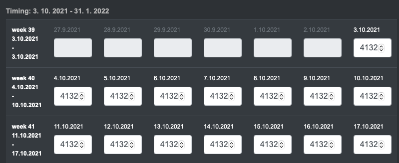 Fluidní plánování v modulu Special planning