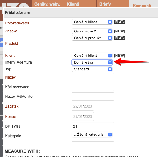 Interní agentury (nativní)