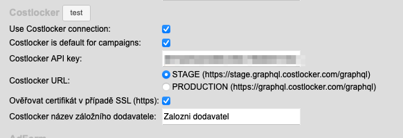 Napojení na Costlocker