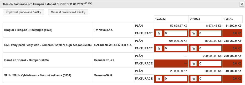Modul fakturace dodavatelů – popis