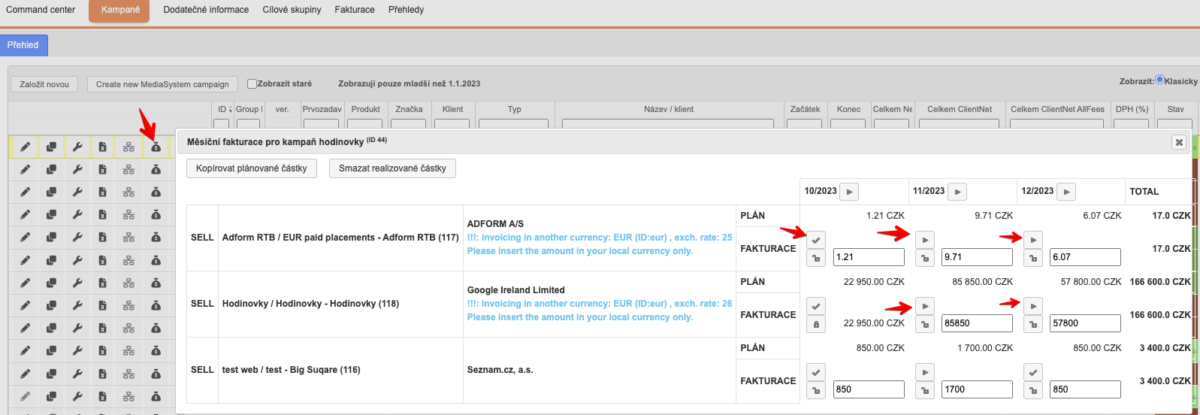 Příznak Ready k fakturaci